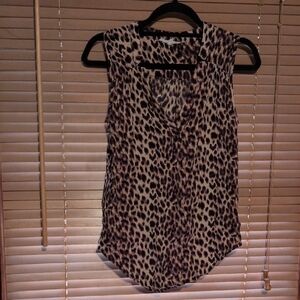 41 Hawthorn Sleeveless Leopard Print Blouse